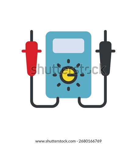 Multimeter voltage tester icon for electrical, repair, and diagnostic tool content.