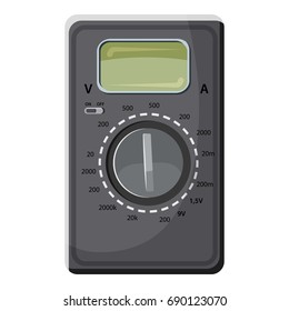 Multimeter, voltmeter icon. Cartoon illustration of multimeter, voltmeter vector icon for web design
