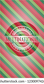Multinational christmas badge.