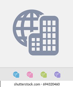 Multinational - Granite Icons. A professional, pixel-perfect icon designed on a 32x32 pixel grid and redesigned on a 16x16 pixel grid for very small sizes. 