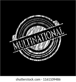 Multinational on chalkboard