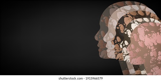 multinational society. Abstract background for your design. racial tolerance web banner.Vector