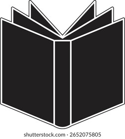 Multi-page book icon representing knowledge expansion, textbook, or course module with transparent background