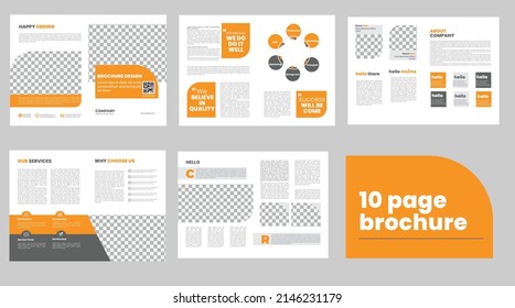 multipage corporate brochure template design