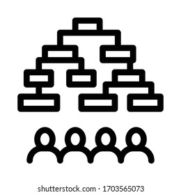 multi-pass algorithm icon vector. multi-pass algorithm sign. isolated contour symbol illustration