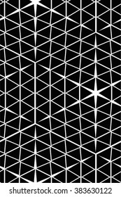 Mosaico multipatrón, triángulo de fondo de Vector sin fisuras.