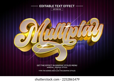 Multiplay 3D editable text effect template