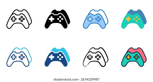 Multiplayer icon set multiple style collection 
