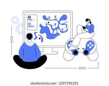 Multiplayer online battle arena abstract concept vector illustration. Multiplayer battle arena, massive online game, MMOG, MOBA ARTS, action real-time strategy, gaming platform abstract metaphor.