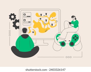 Multiplayer online battle arena abstract concept vector illustration. Multiplayer battle arena, massive online game, MMOG, MOBA ARTS, action real-time strategy, gaming platform abstract metaphor.