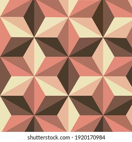 Multiple 3d floral shape pattern against orange background  vector. seamless pattern background with abstract texture and shapes concept