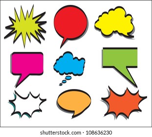 Multiple announcement of colors. Vector Illustration