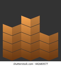 Multiple arrows pointing down. Tie vector element.