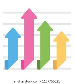 
Multiple arrows raising upwards depicting arrow infographic 
