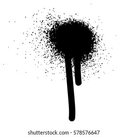 Multiple black ink drops and splashes, eps10 vector illustration clip art
