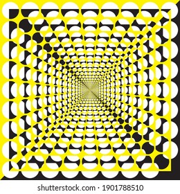 Multiple black and yellow  board background on transparent designer cut