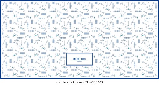 multiple blue lines pattern with randomly arrange