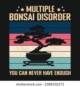 Multiple Bonsai Disorder Vector Typography Design