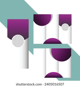 multiple brochure design template vector illustration modern shape and color
