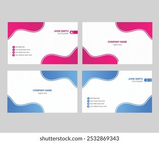 Design mehrerer Geschäftskarten für den Druck