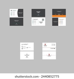 Concepto de diseño de tarjeta de visita múltiple
