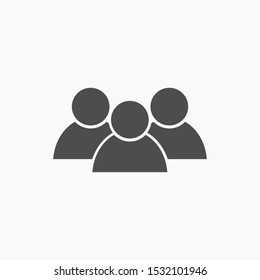 multiple business people group icon flat design isolated on white background for website and mobile phone. business organization teamwork with manager and staff.