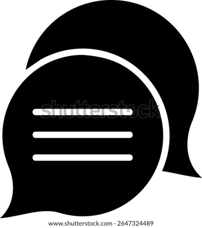 Multiple Chat Modern Black Icon Design