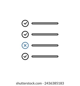 multiple choice concept line icon. Simple element illustration. multiple choice concept outline symbol design.