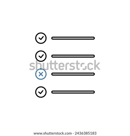 multiple choice concept line icon. Simple element illustration. multiple choice concept outline symbol design.