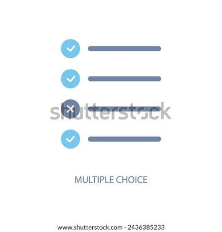 multiple choice concept line icon. Simple element illustration. multiple choice concept outline symbol design.