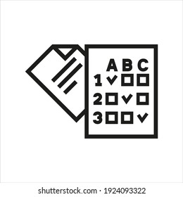 Multiple choice exam vector icon symbol design