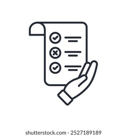 multiple choice icon. vector.Editable stroke.linear style sign for use web design,logo.Symbol illustration.