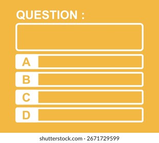 design de conceito de pergunta de múltipla escolha