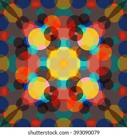 multiple circle colors overlay pattern