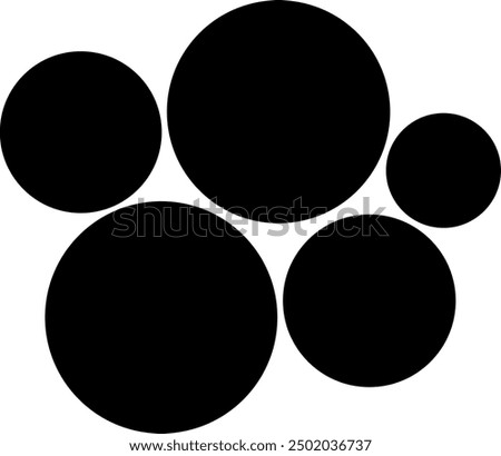 Multiple circle photo collage template vector illustration. black and white picture wall album for abstract background, business, collage art,  brush collage, digital photo, papers and stationary.