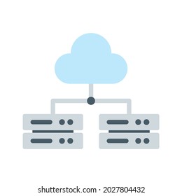Multiple Cloud Servers icon vector image. Can also be used for Physical Fitness. Suitable for mobile apps, web apps and print media.