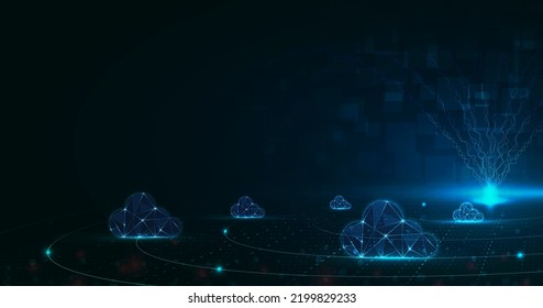 Multiple cloud symbol vector illustration, 2D cloud, 3D cloud, multi-cloud work connected data.