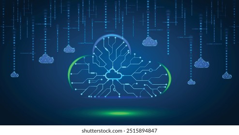 Mehrere Wolken Symbol Vektorgrafik, 2D-Wolke, 3D-Wolke, Multi-Cloud-Arbeit verbundenen Daten.