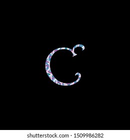 Multiple color abstract letter C logo icon. Creative Letter C Logo icon for business, initial, brand identity