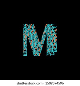 Multiple color abstract Letter M logo icon. Creative Design letter M logo icon for business or brand identity.