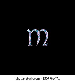 Multiple color abstract letter m logo icon. Creative Letter m Logo icon for business, initial, brand identity