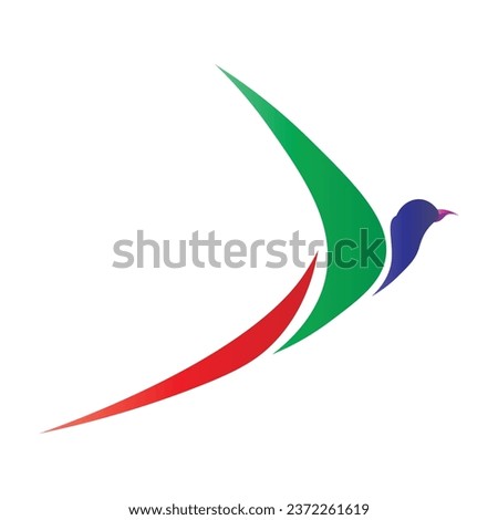 multiple color bird icon red green blu
