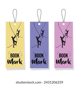 Multiple color Bookmark Design, Book enthusiasts will adore this three color bookmark layout design, which is basic yet gorgeously textured.