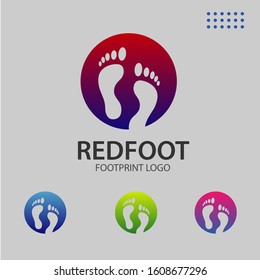 multiple color footprint icon logo ideas