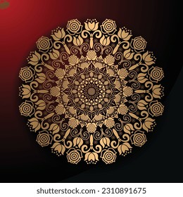 Multiple color mandala background design