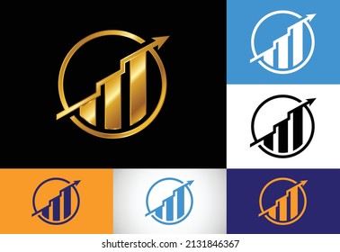Multiple color variation finance and accounting logo design vector template