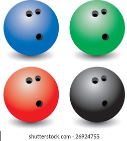 multiple colored bowling balls
