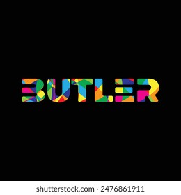 Diseño de logotipo de Butler multicolor