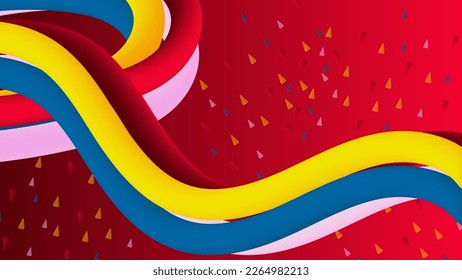 multiple colorful spiral tunnel, 3d circle and splash mini object background  