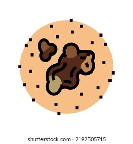 multiple colors mole melanoma color icon vector. multiple colors mole melanoma sign. isolated symbol illustration